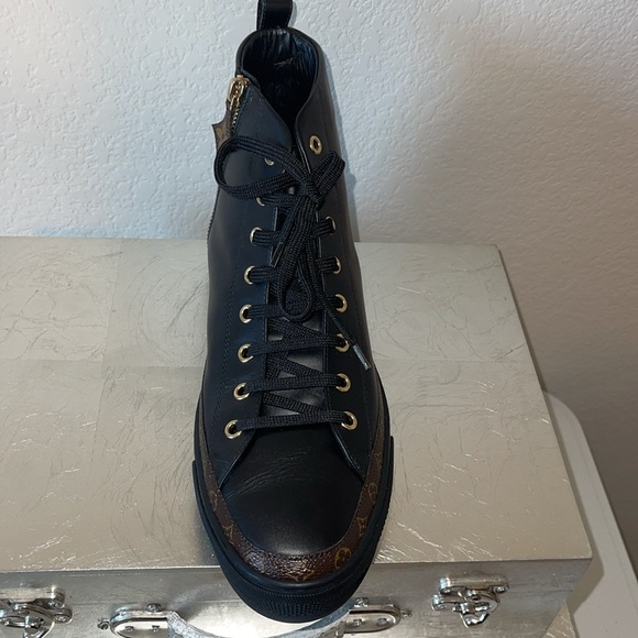 Louis Vuitton Stellar Sneaker Boot monogram tassel combat style shoe - Picture 10 of 15